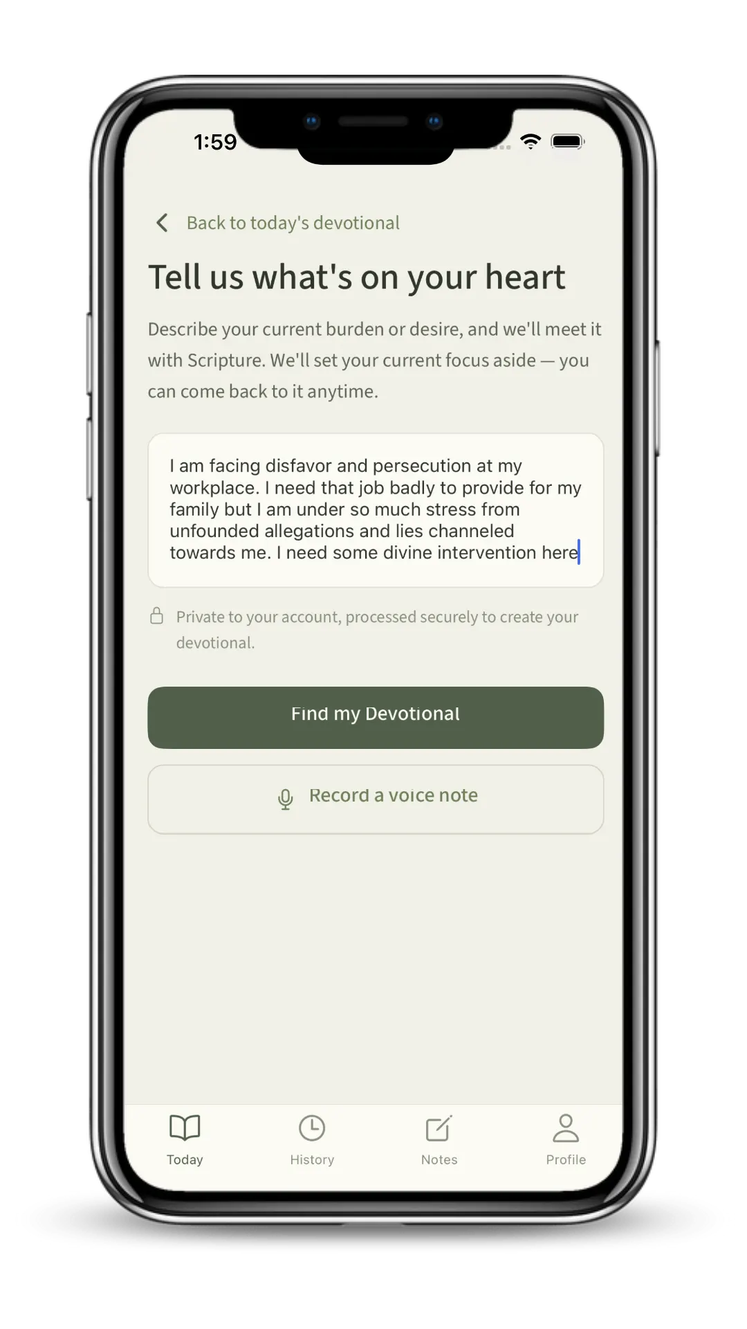 Naming what you’re carrying, in your own words, on the Set Focus input.